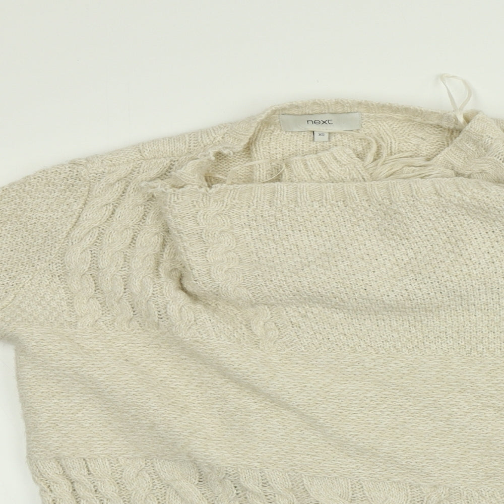 Womens UK Size XS Next Beige Cape Jumper