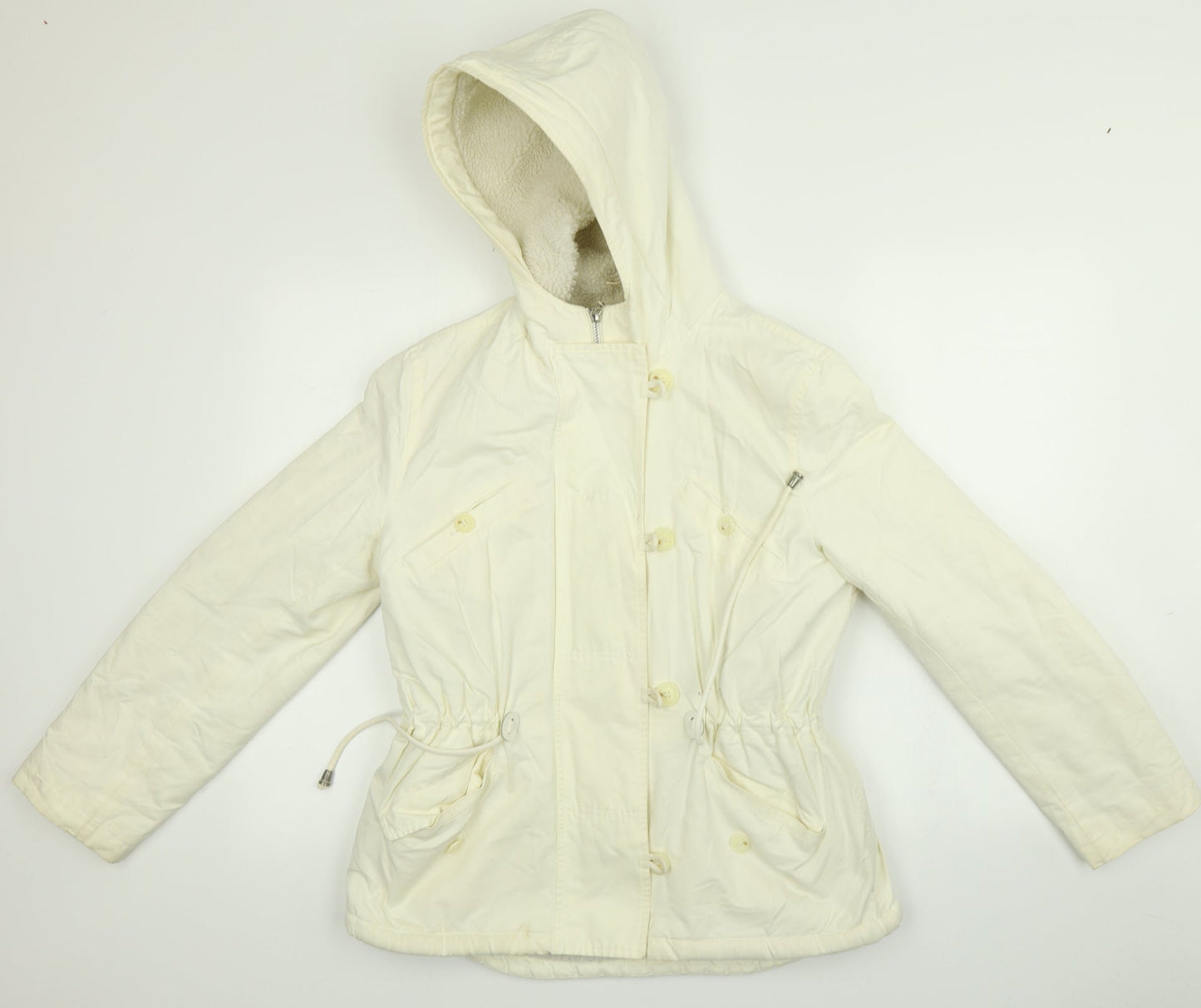 Womens UK Size 10 NEXT Beige Parka Coat