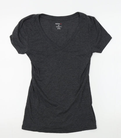 Reebok Womens Grey   Basic T-Shirt Size XS