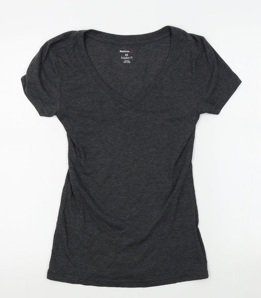 Reebok Womens Grey   Basic T-Shirt Size XS