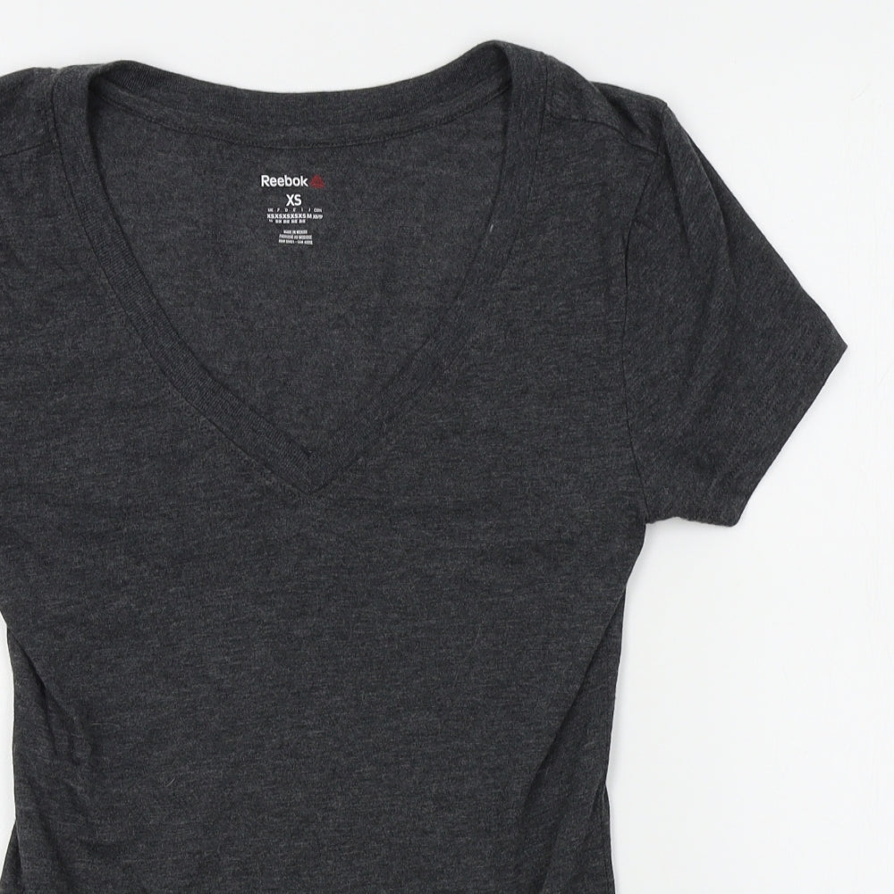 Reebok Womens Grey   Basic T-Shirt Size XS