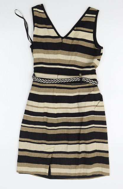 Atmosphere Womens Brown Striped  A-Line  Size 8