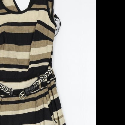 Atmosphere Womens Brown Striped  A-Line  Size 8