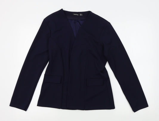 Boohoo Womens Blue   Jacket Blazer Size 14