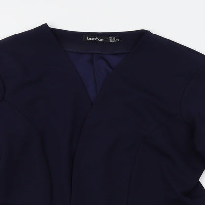 Boohoo Womens Blue   Jacket Blazer Size 14
