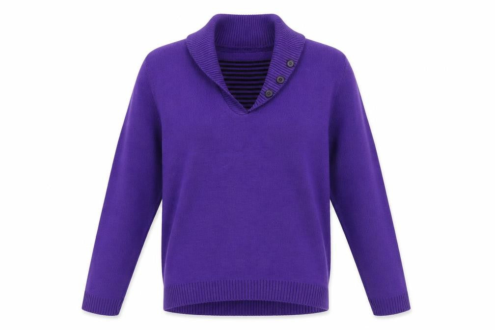 Womens UK Size S Glimpse Design Purple Pullover Jumper