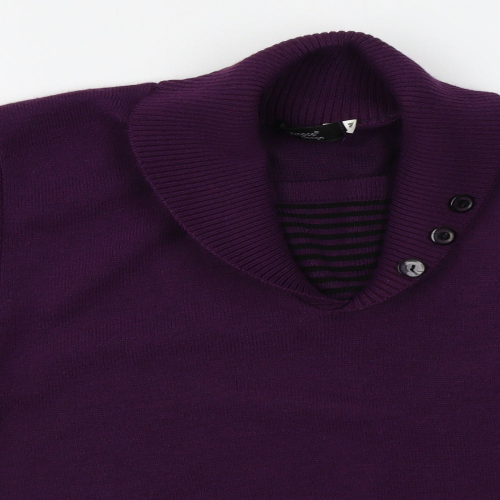 Glimpse Womens Purple   Pullover Jumper Size S