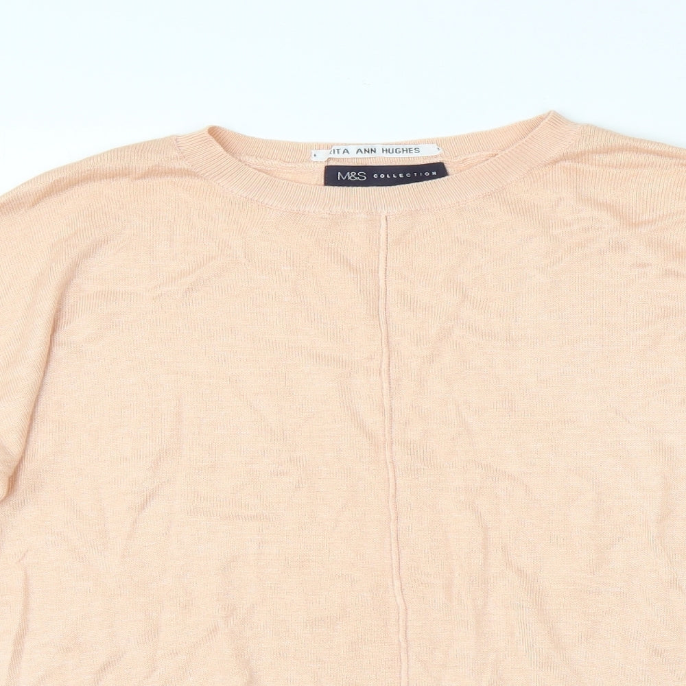 Womens UK Size M M&S Pink Pullover Jumper