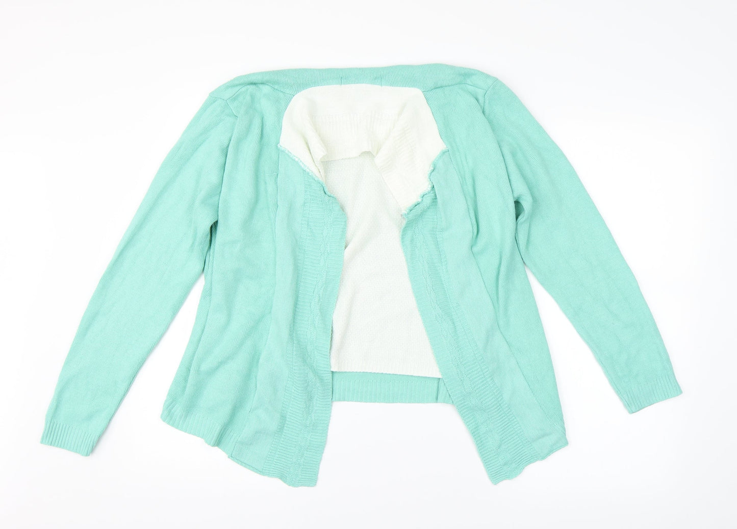 Womens UK Size  Preworn Green Cardigan Jumper