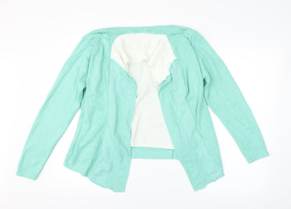 Womens UK Size  Preworn Green Cardigan Jumper