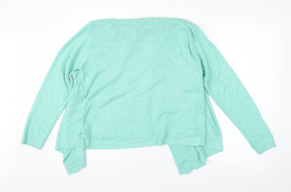 Womens UK Size  Preworn Green Cardigan Jumper