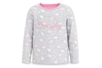 YD Girls Grey Geometric   Pyjama Top Size 7-8 Years