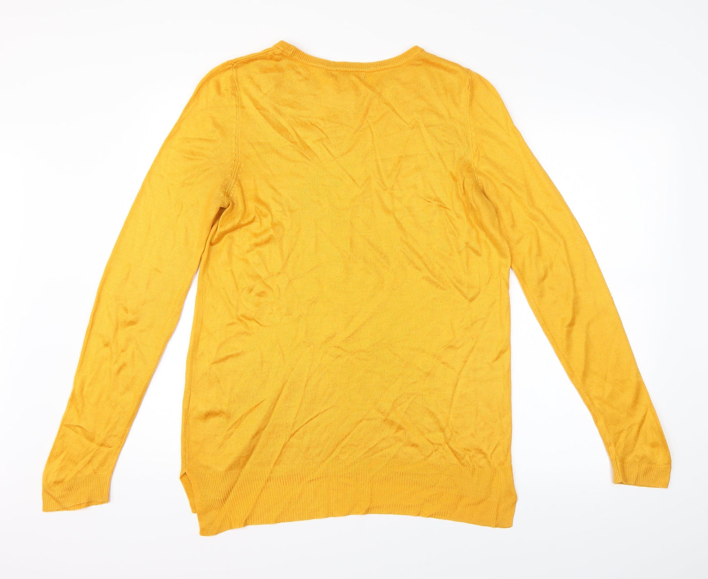 Womens UK Size 6 F&F Yellow Pullover Jumper