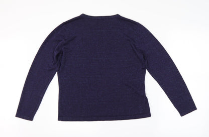 Womens UK Size S BM Purple Pullover Jumper