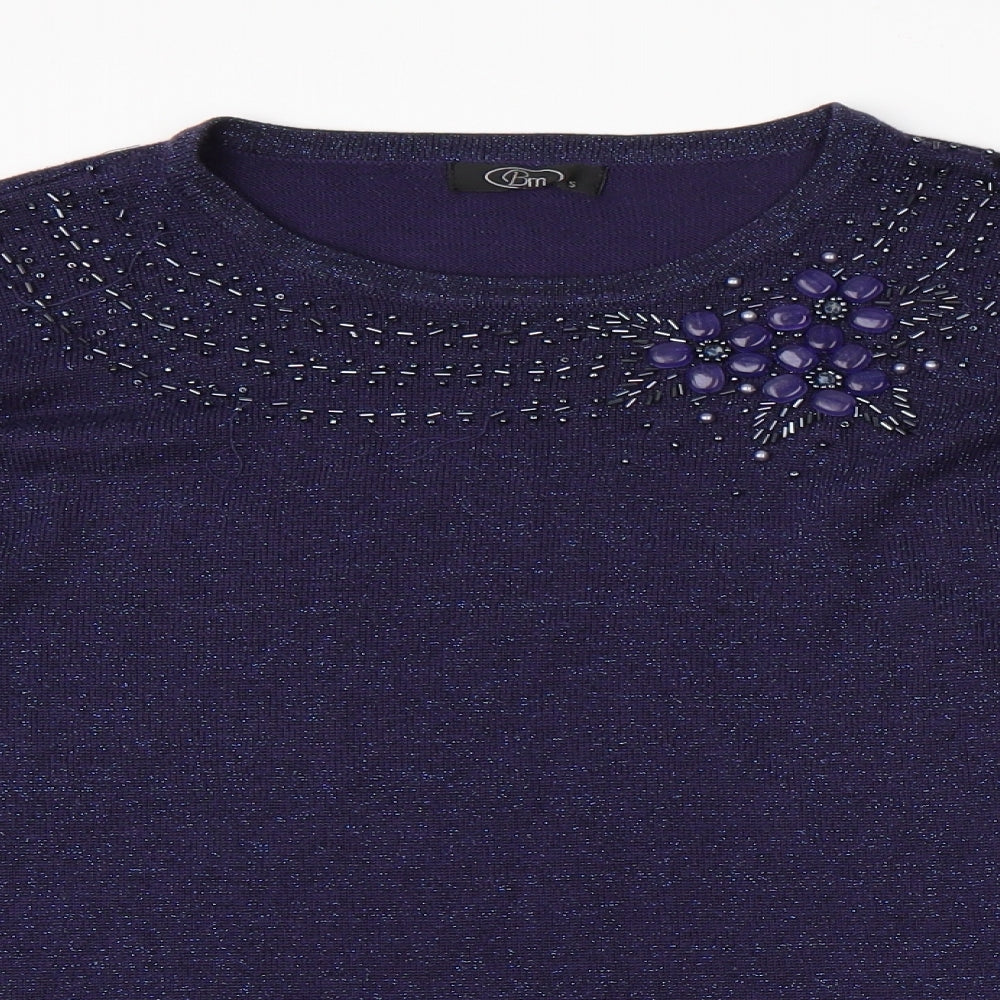 Womens UK Size S BM Purple Pullover Jumper