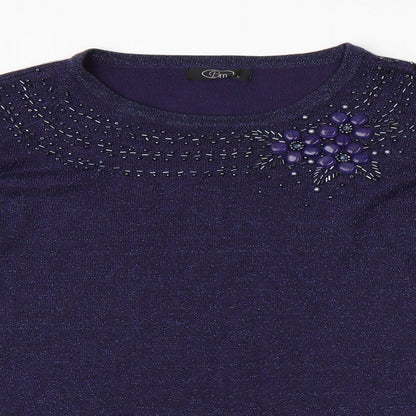 Womens UK Size S BM Purple Pullover Jumper