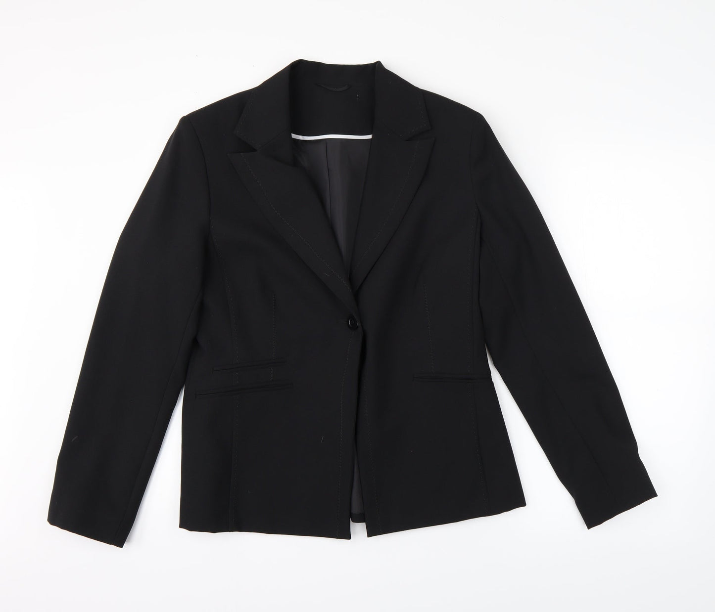 Womens UK Size 14 Preworn Regular Black Suit Jacket