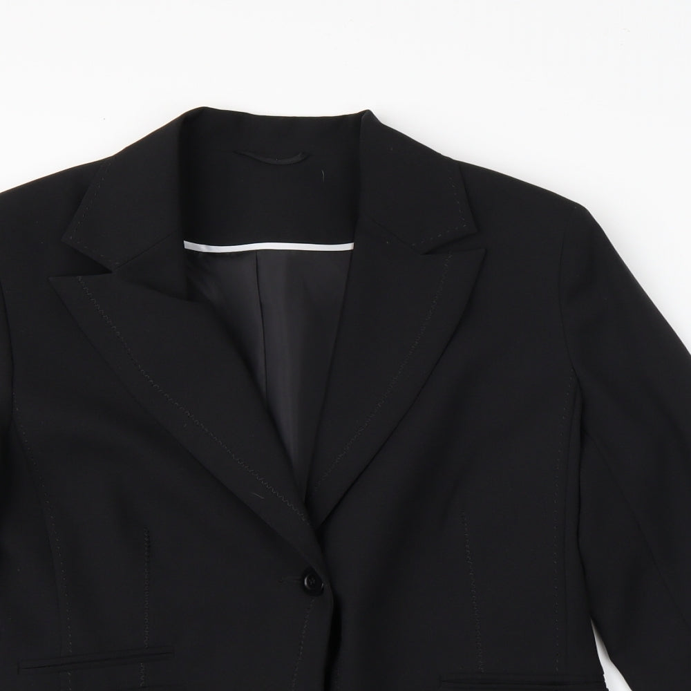 Womens UK Size 14 Preworn Regular Black Suit Jacket