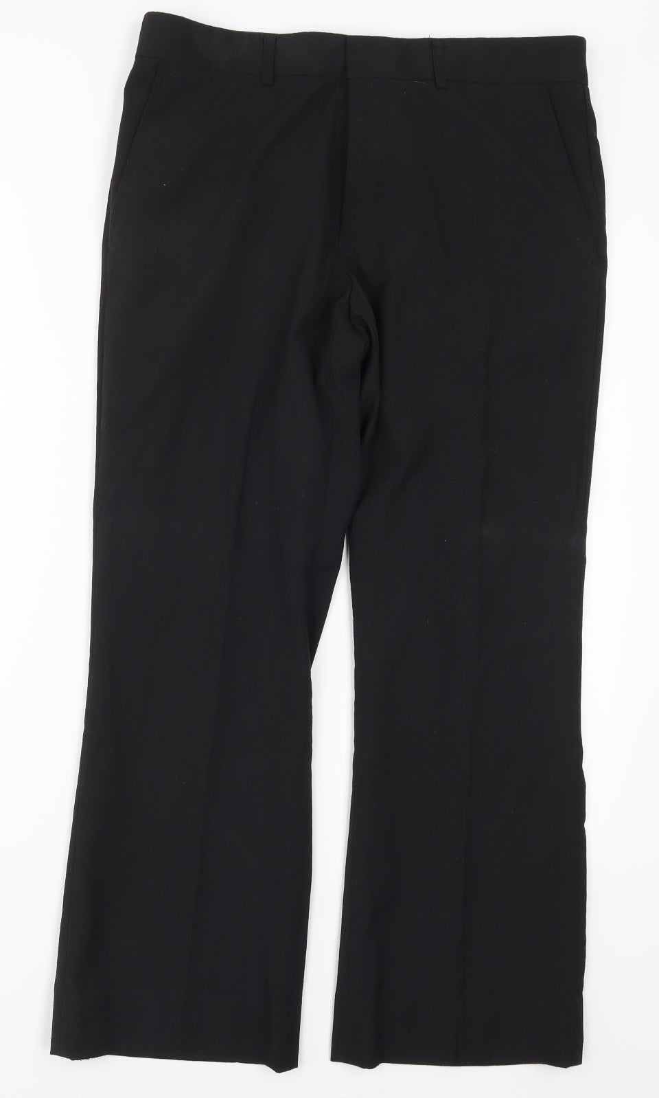 Mens UK Size 32 Topman Regular Fit  Black Trousers