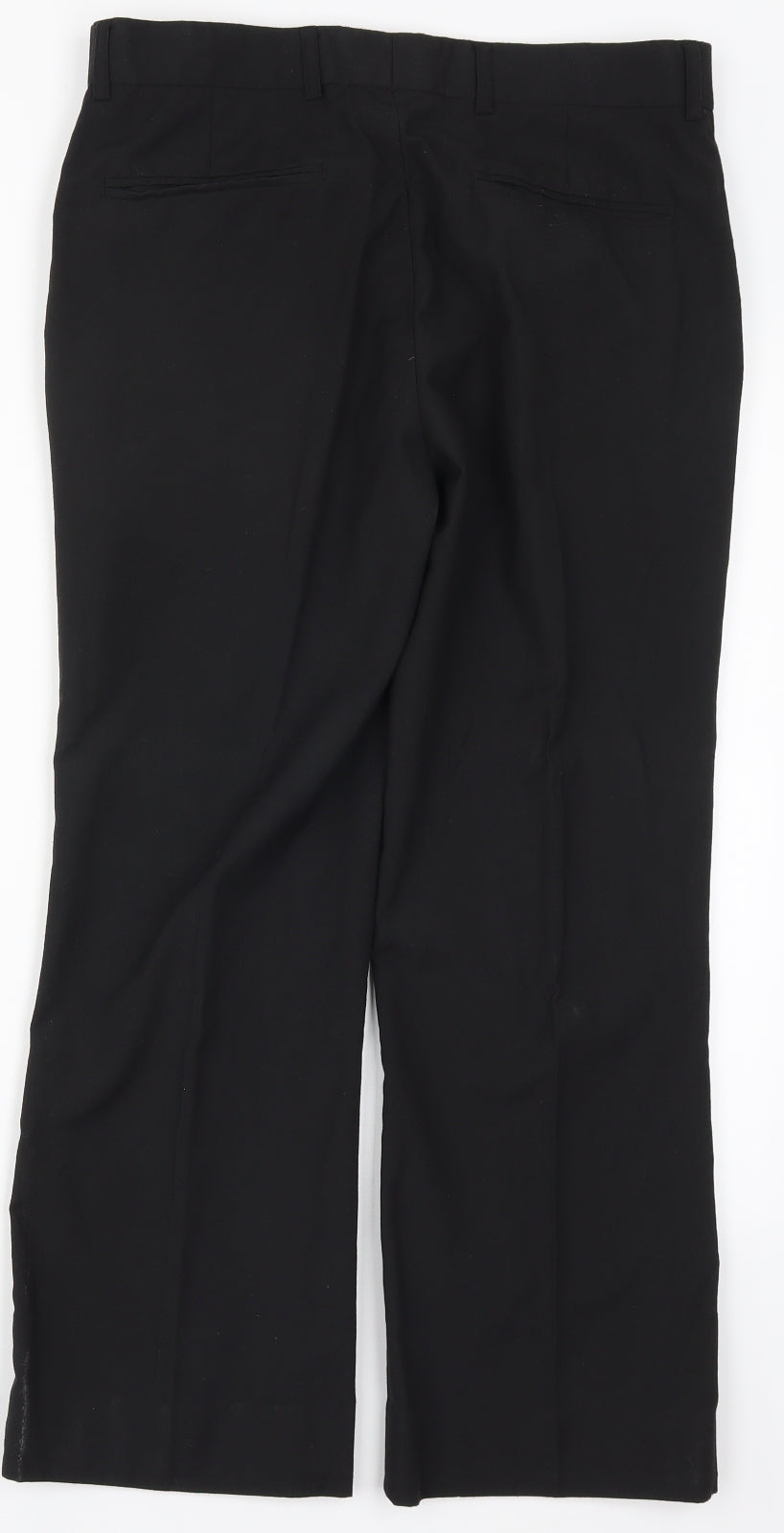Mens UK Size 32 Topman Regular Fit  Black Trousers