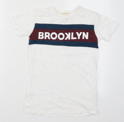Urban Outlaws Boys White   Basic T-Shirt Size 9-10 Years  - Brooklyn