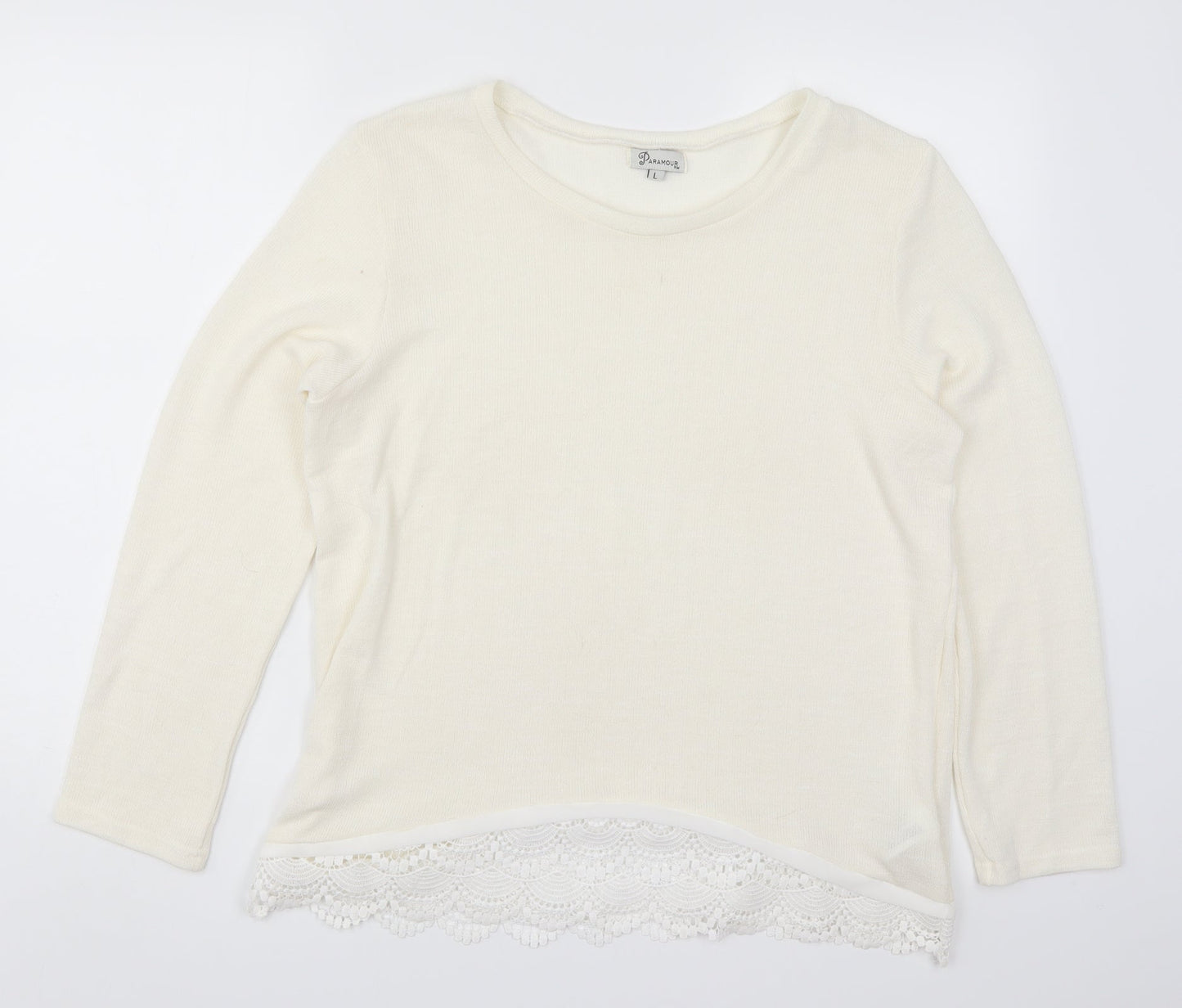 Womens UK Size L Paramour Ivory Pullover Jumper