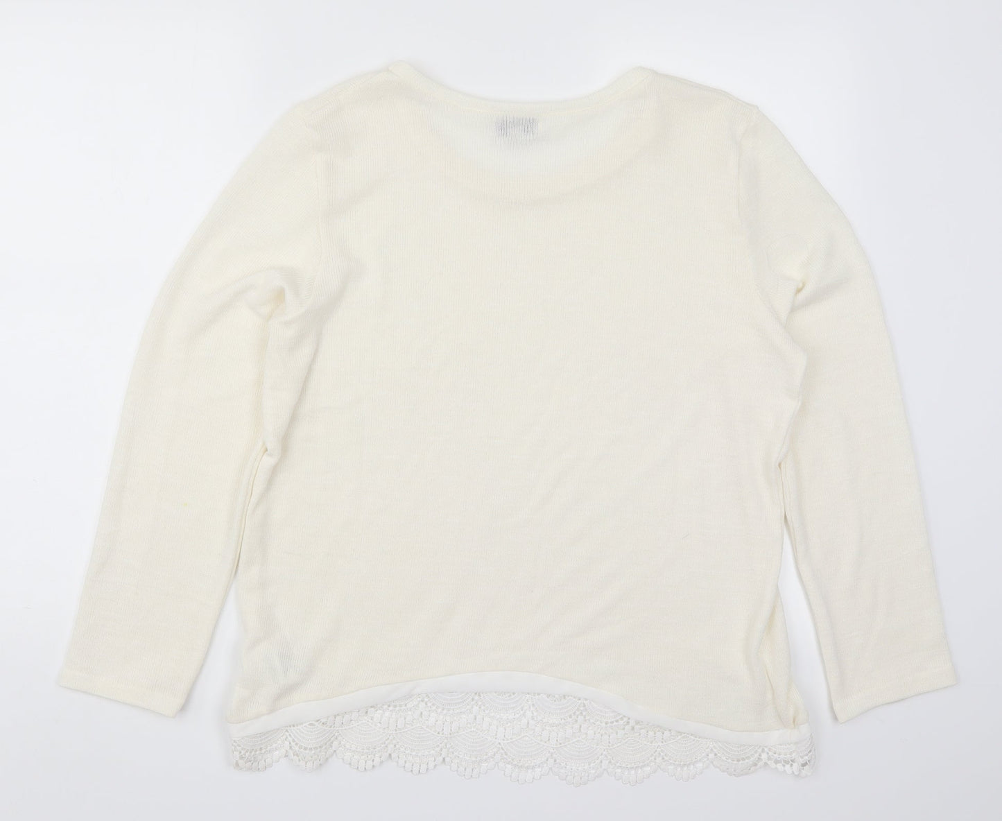 Womens UK Size L Paramour Ivory Pullover Jumper