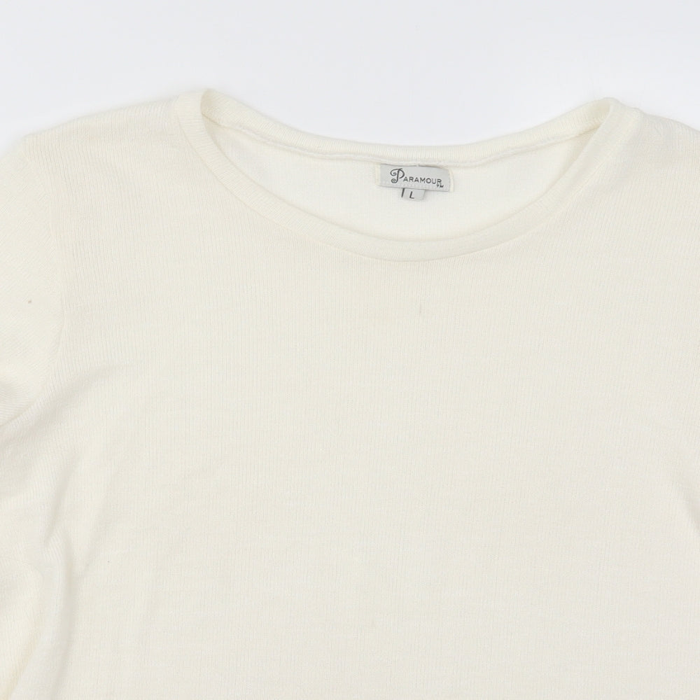 Womens UK Size L Paramour Ivory Pullover Jumper