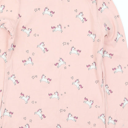 NEXT Girls Pink Solid  Top Pyjama Top Size 12 Years  - Unicorns