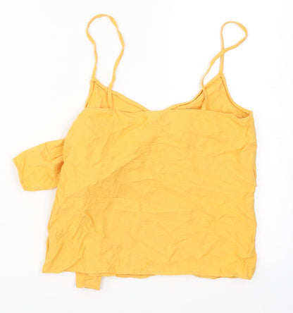 Womens UK Size 8 Topshop Orange Basic Tank
