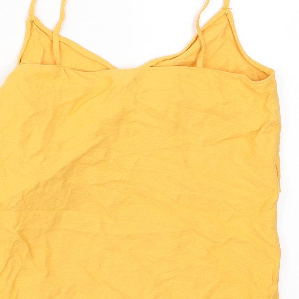 Womens UK Size 8 Topshop Orange Basic Tank