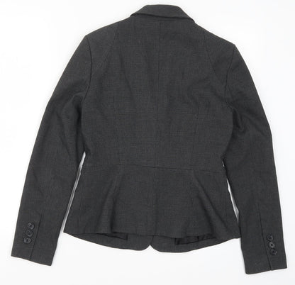 NEXT Womens Grey Geometric  Jacket Suit Jacket Size 8