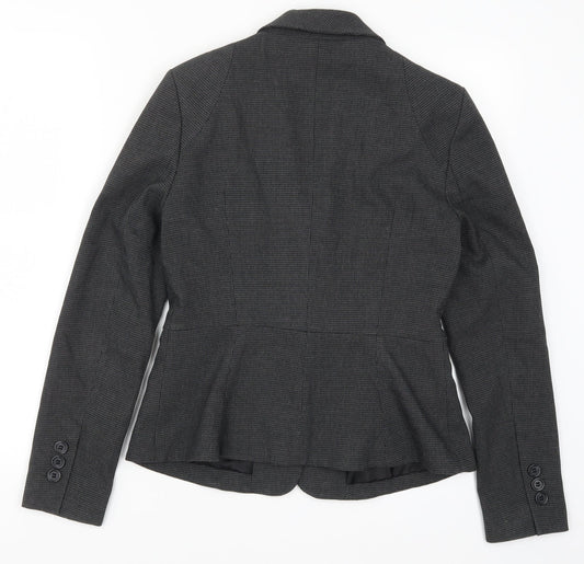 NEXT Womens Grey Geometric  Jacket Suit Jacket Size 8