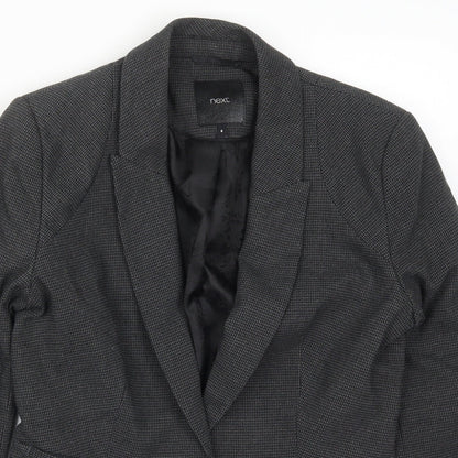 NEXT Womens Grey Geometric  Jacket Suit Jacket Size 8
