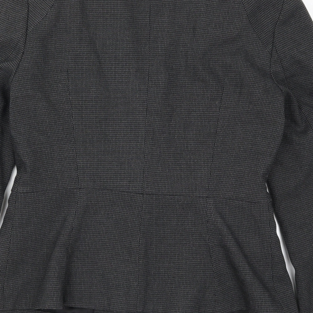 NEXT Womens Grey Geometric  Jacket Suit Jacket Size 8