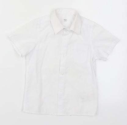 Marks and Spencer Girls White   Basic Button-Up Size 3-4 Years
