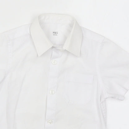 Marks and Spencer Girls White   Basic Button-Up Size 3-4 Years