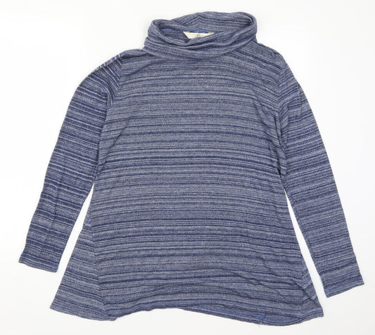 EWM Womens Blue Striped  Pullover Jumper Size 14