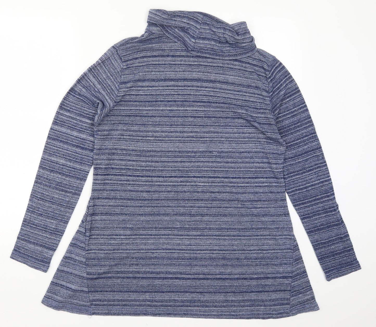 EWM Womens Blue Striped  Pullover Jumper Size 14