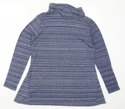 EWM Womens Blue Striped  Pullover Jumper Size 14