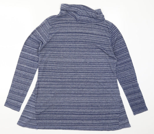 EWM Womens Blue Striped  Pullover Jumper Size 14