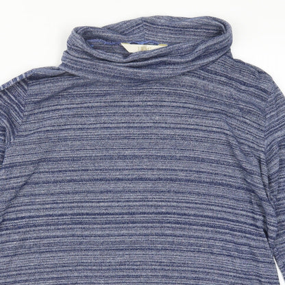 EWM Womens Blue Striped  Pullover Jumper Size 14