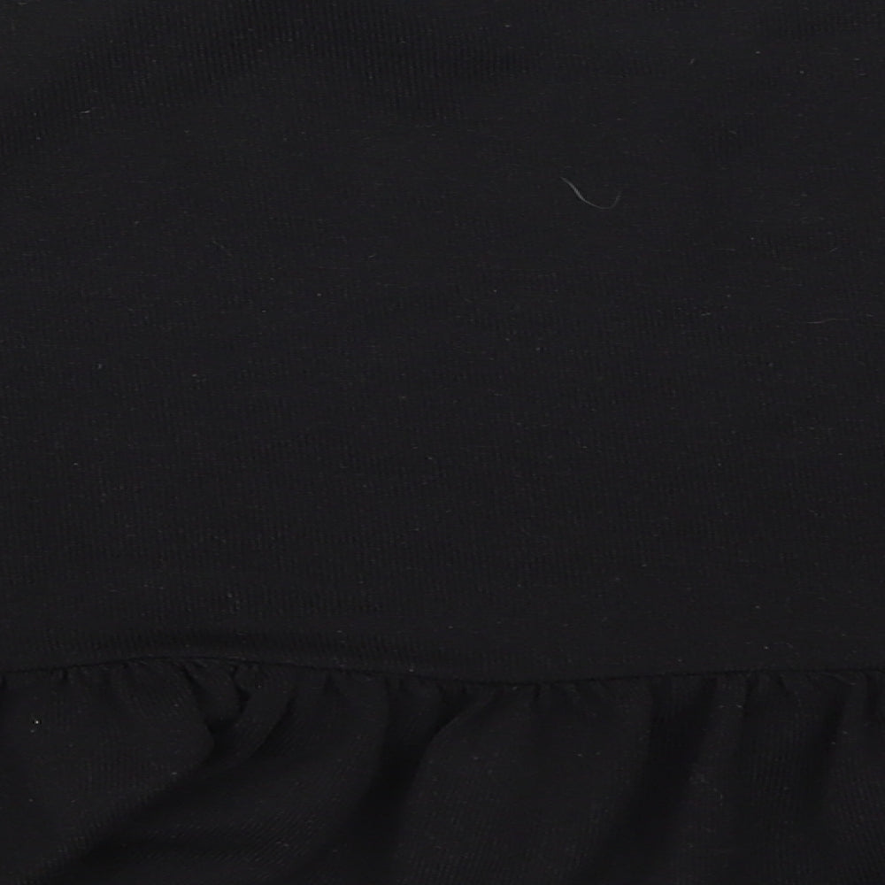 Womens UK Size S New Look Black Basic T-Shirt