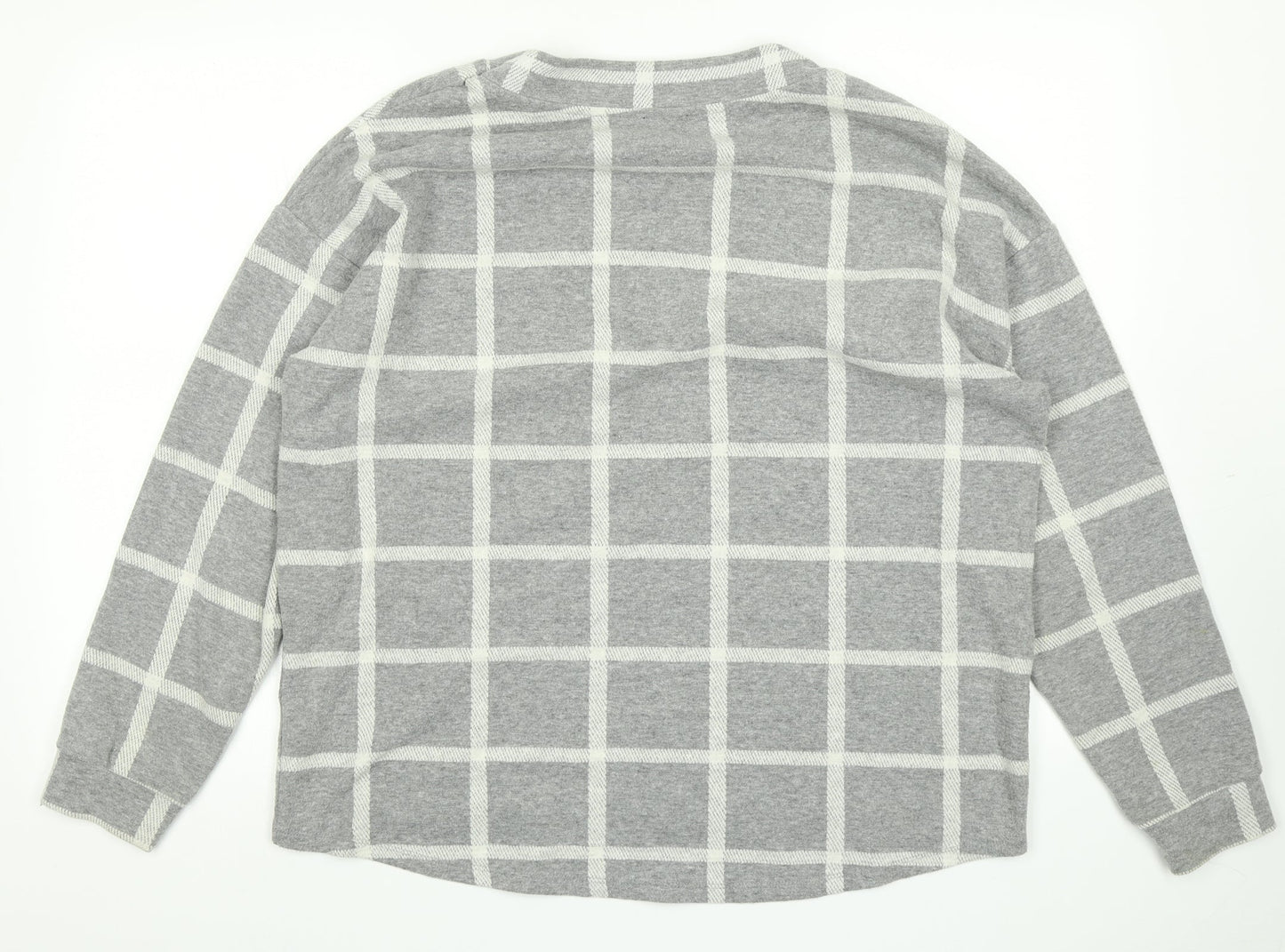 Womens UK Size 12 River Island Grey Basic T-Shirt