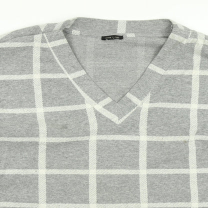 Womens UK Size 12 River Island Grey Basic T-Shirt