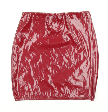 Boohoo Womens Red   A-Line Skirt Size 8