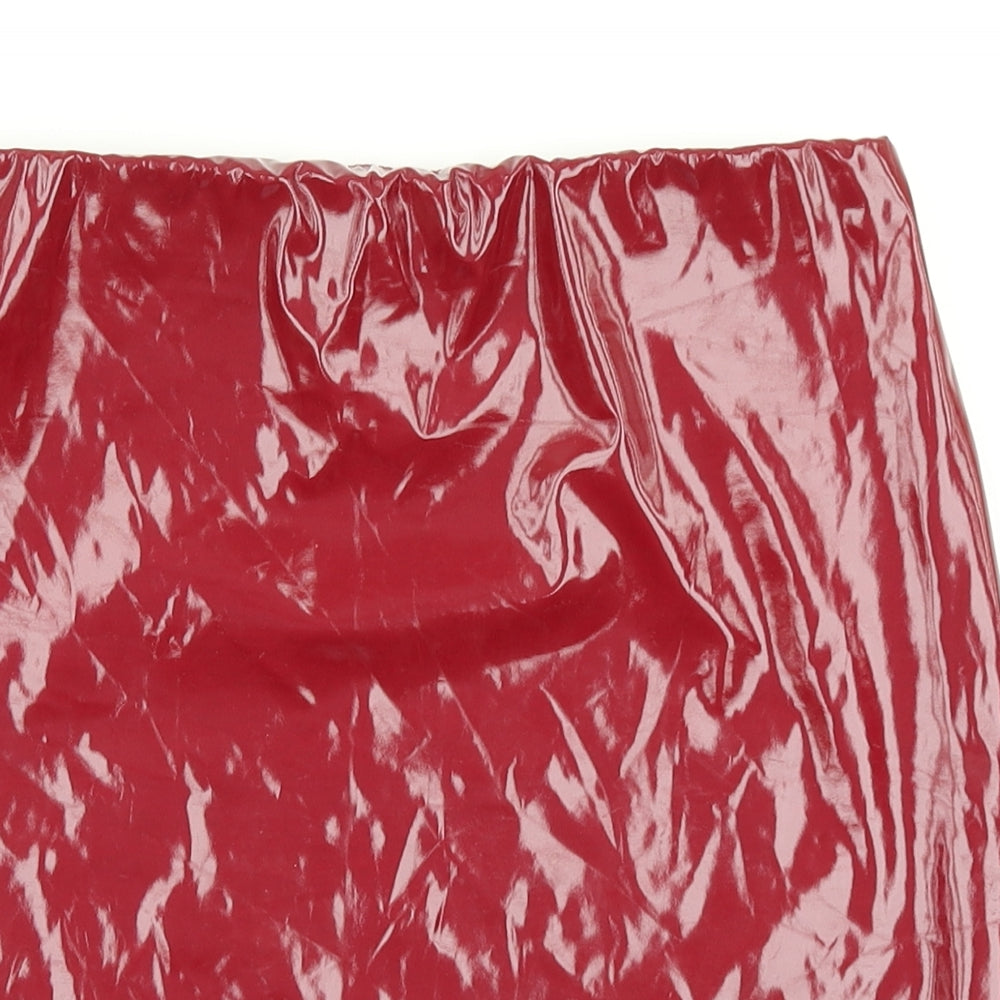 Boohoo Womens Red   A-Line Skirt Size 8