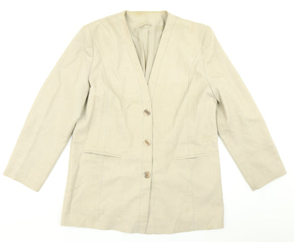 Womens UK Size 14 First Avenue Regular Beige Blazer