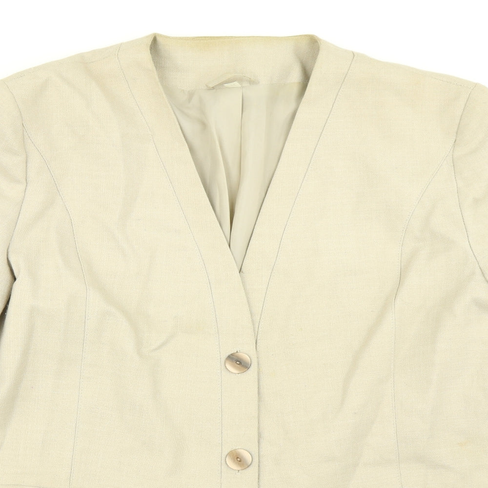Womens UK Size 14 First Avenue Regular Beige Blazer