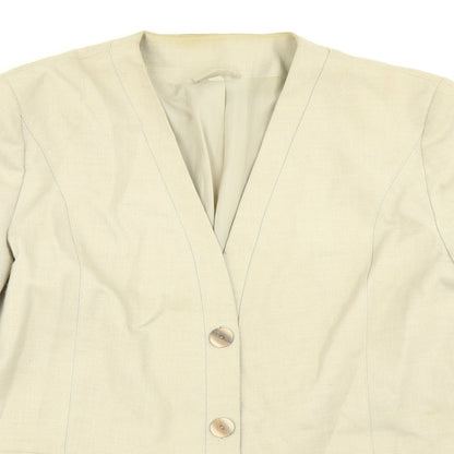 Womens UK Size 14 First Avenue Regular Beige Blazer